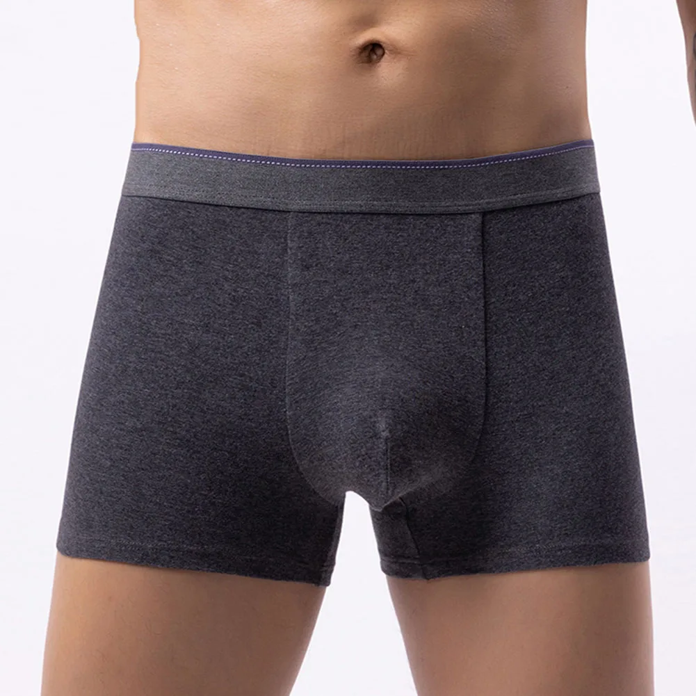 Men Sexy Cotton Boxer Soft Bugle Pouch Briefs Solid Casual Swim Lingerie Elasticity Thin Breath Underwear Comfort Underpants