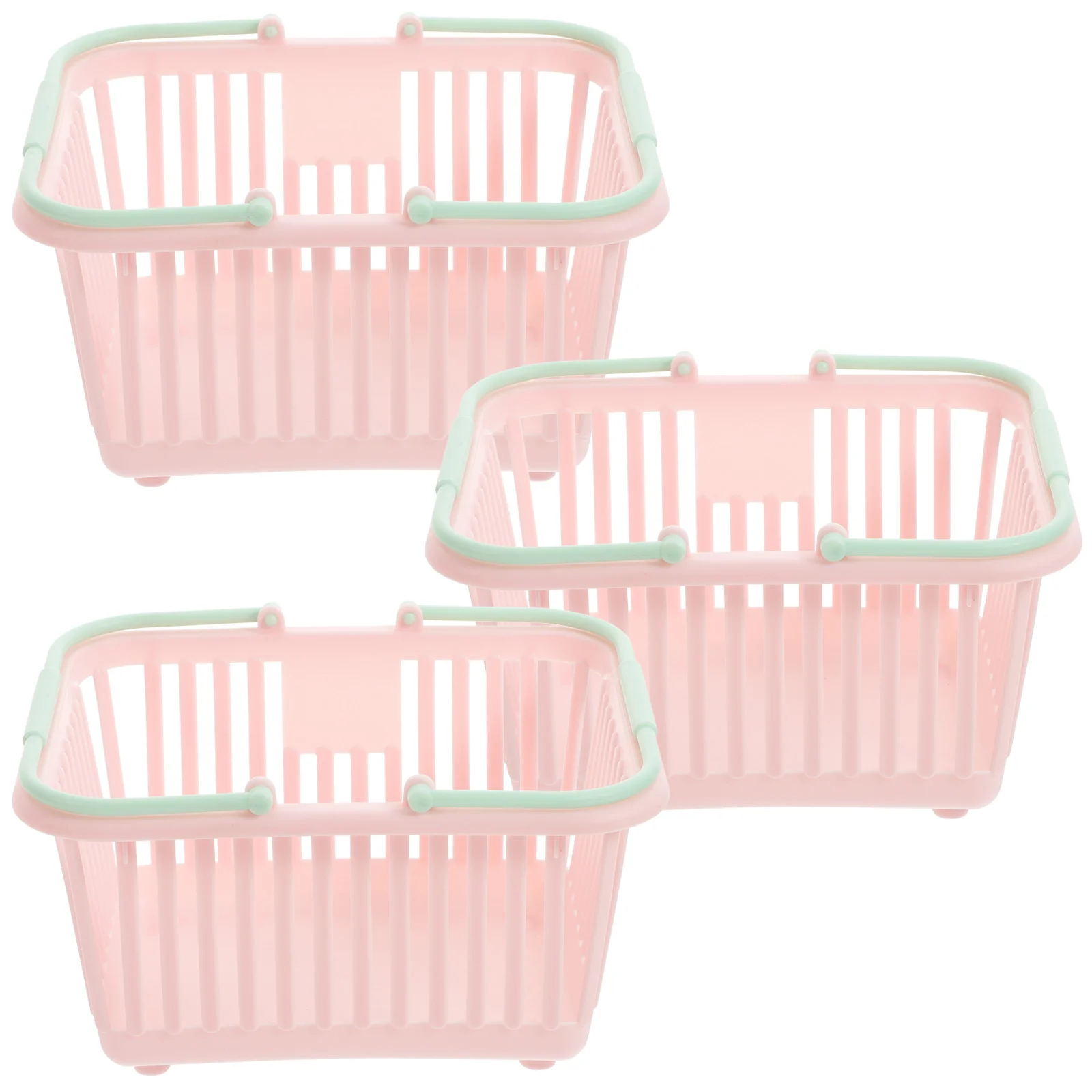 

Toddmomy Small Plastic Baskets Portable Shower Basket Grocery Baskets With Handles Plastic Beach Tote Small Basket