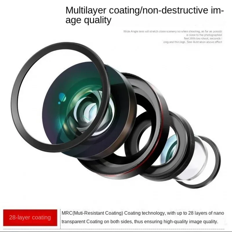 Professional Photography Set Mobile Phone Lens 4K Distortion-Free Stackable Filter Wide-Angle Macro Photo