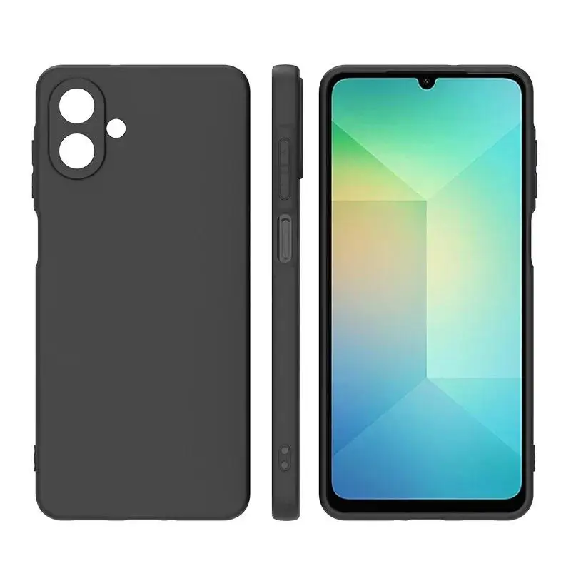 Black Matte Silicone Back Cover - Slim TPU Bumper Case