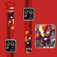 Montres de sport Spiderman pour enfants, pour garçons, Iron Man, capitaine, Super héros, horloge numérique, jouets pour étudiants, cadeaux 6