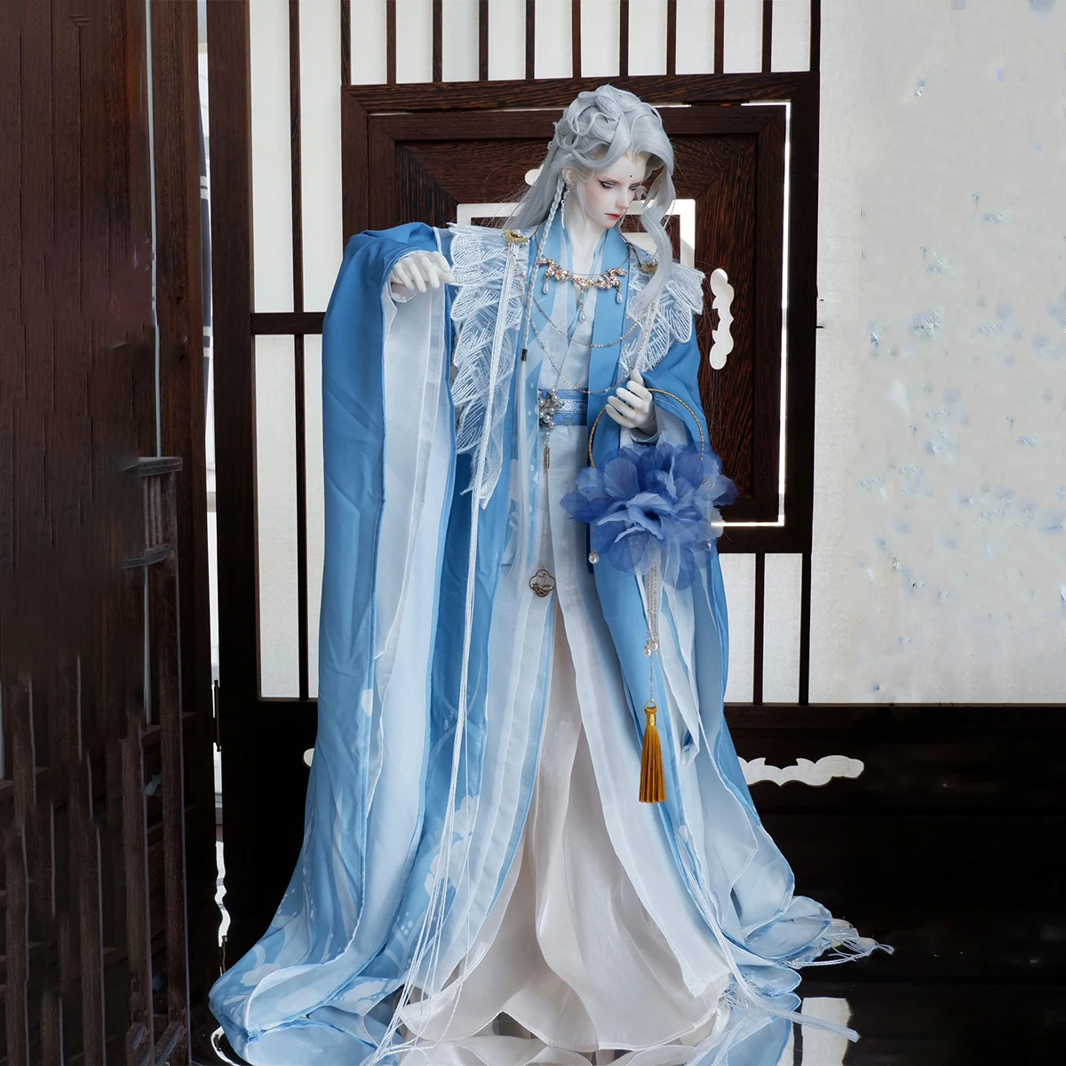 

1/3 BJD Hanfu Ancient Costume Robe Warrior Outfit For SD17 POPO68 Longhun73 ID75 Strong Uncle Doll Clothes Accessories A1629