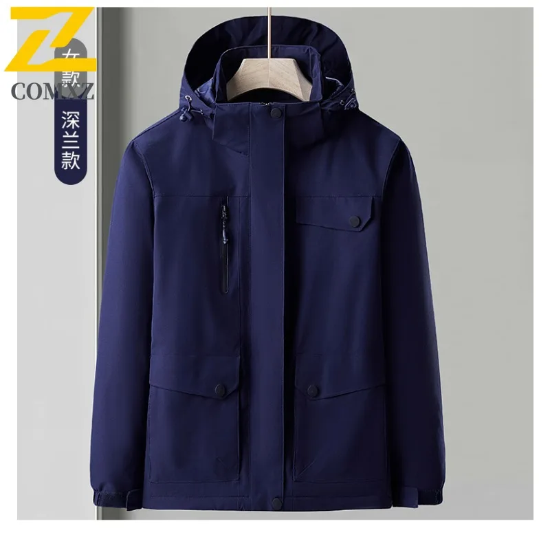 COMXZ Urban Adventure Mens Jacket Comfortable Outdoor Thickened Warm Parka Street Style Cold Resistant Winter Zipper Outerwear