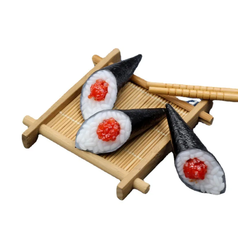 Jogo de comida de feltro de sushi artesanal - Brinquedo realista de fingir para