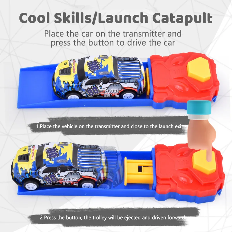 Diecast Car Toys Children Stunt Car Model Alloy Body Pull Ejection Jumping Mini Cars Simulation Collectible Toys For Kids Gift