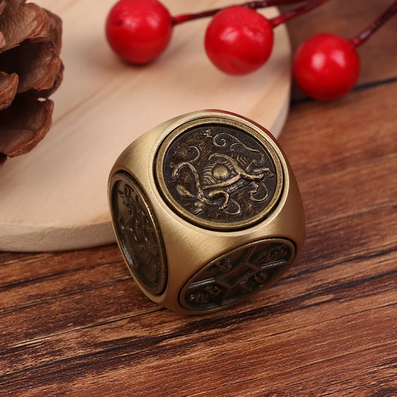 Four Mythical Beasts Six-faced Luck Money Fidget Spinner Stress Relief Decompression Cube For Adult Antistress Toys fidget toys anti stress toys