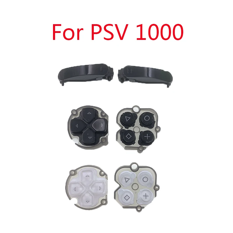 Replacement D-Pad & ABXY Buttons For PS Vita 1000 - Black Function Buttons Set For PSV 1000 Console Repair