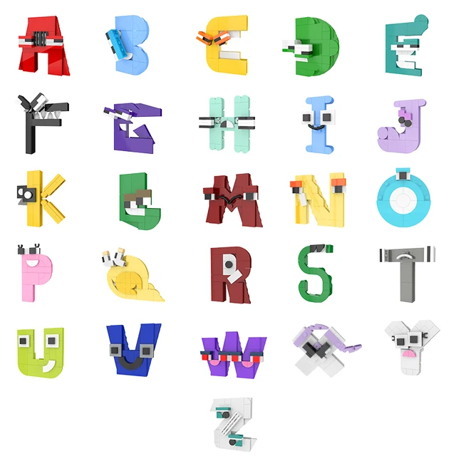 13PCS Or 26PCS Alphabet Lore Building Blocks Model Figure Toy Children  Early Education DIY Bricks Toys Birthday Christmas Gifts