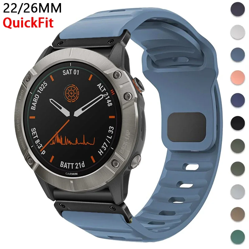 QuickFit Silicone No-Gap Watchband - Versatile 22mm & 26mm Strap