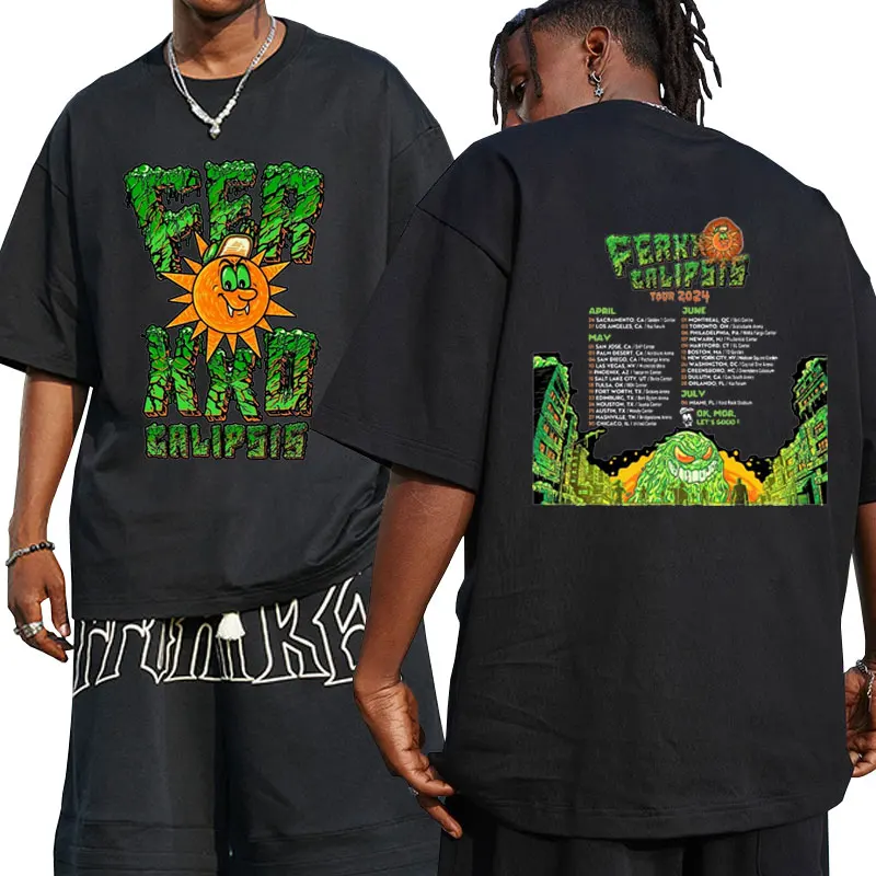 

Ferxxocalipsis Tour 2024 Feid Ferxxo Album Graphic Print T-shirt Men's Clothing Vintage Fashion T Shirts Unisex EU Size T Shirt