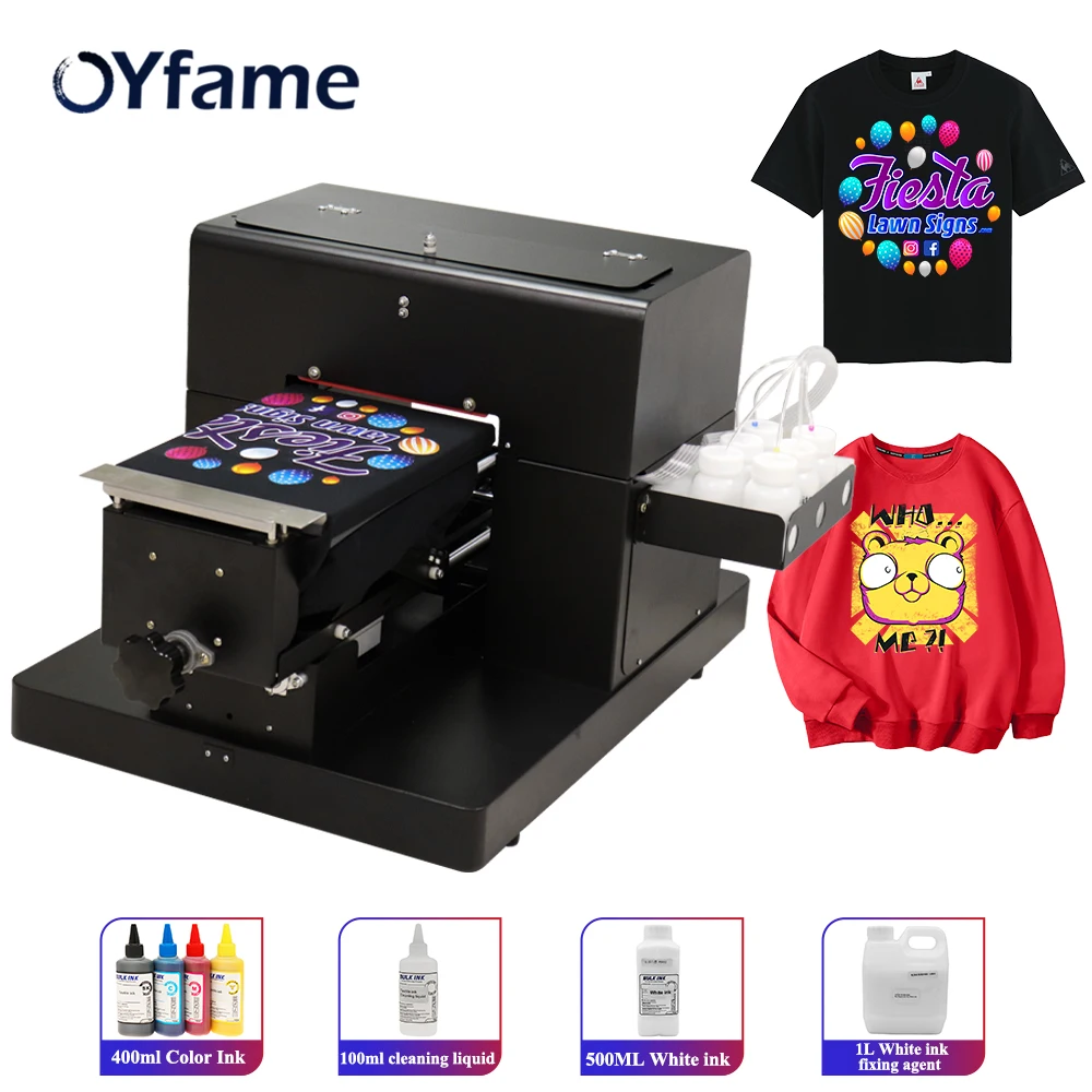 OYfame A4 DTG Printer Flatbed Printer A4 for t shirt Textile Clothes Printing Machine A4 DTG