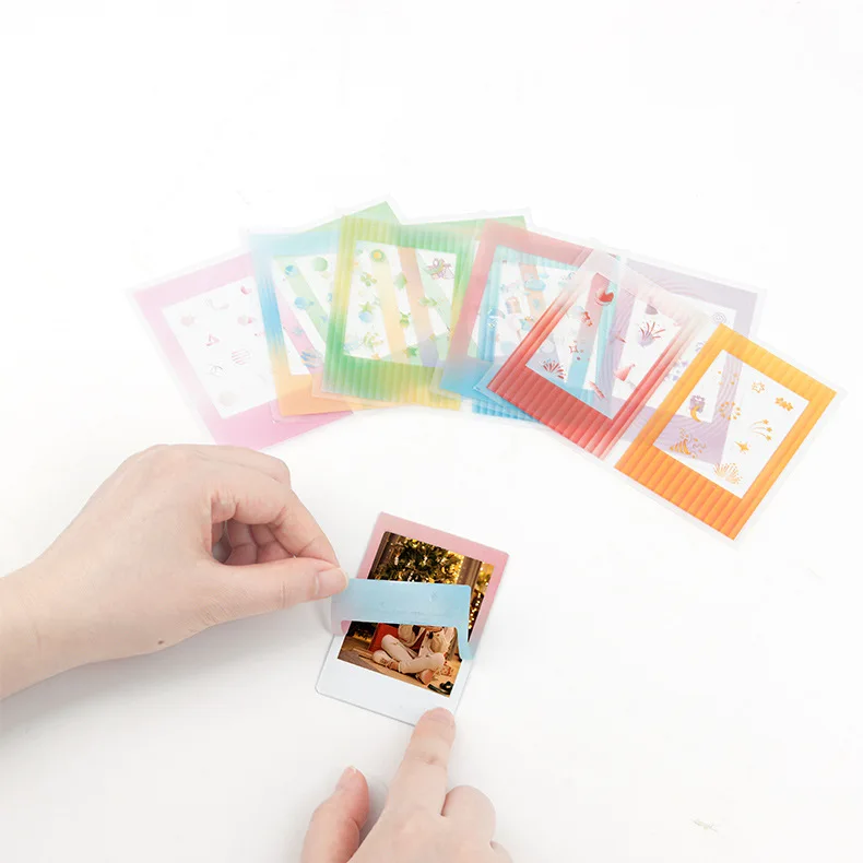 3-Inch Photo Border Sticker Patteren Cartoon Camera Decoration Stickers For Fujifilm Instax Mini Liplay 12 40 Evo SE 11 Camera,instax photo stickers