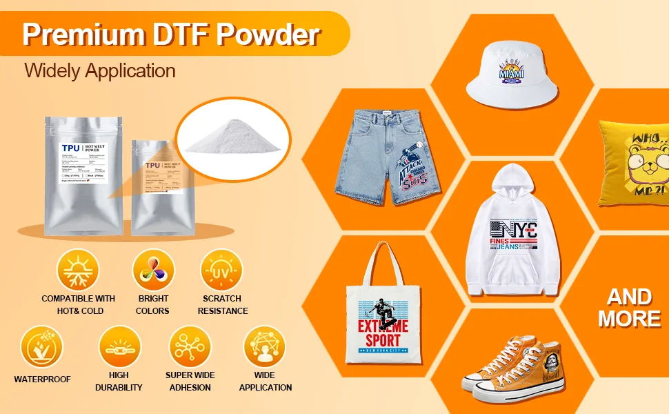 500g DTF Polyamida Powder DTF Sublimation For Directly To Film Printer Heat  Transfer Film DTF Polyamide Powder DTF Powder 0.5KG - AliExpress