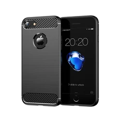 Shockproof Silicone Protective Bumper Case - 4.7 Inch Cover - iPhone 7 (Black)