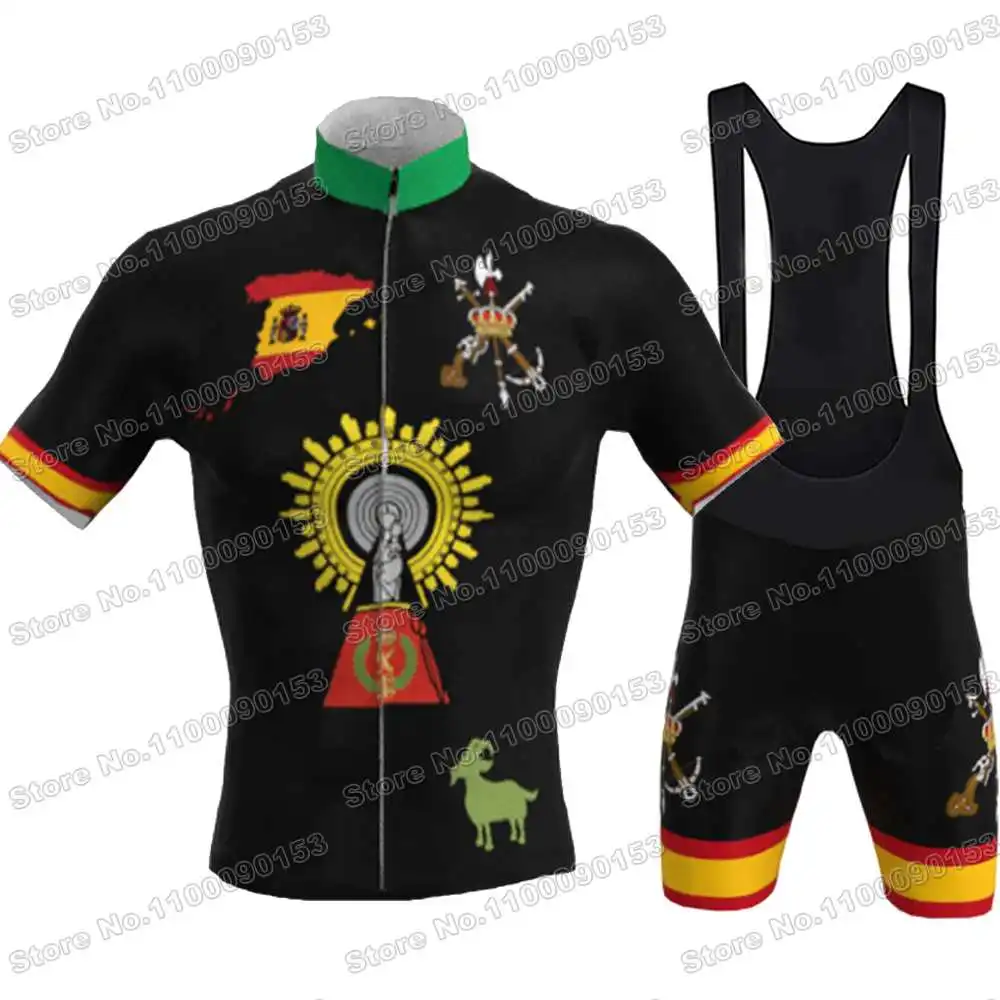 The Spanish Legion Virgen del Pilar Cycling Jersey Set Spain Cycling Clothing Men Road Bike Shirt Suit Bicycle Pant Maillot