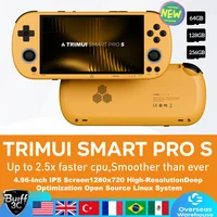 Trimui Smart Pro S Портативная игровая консоль 4,96-дюймовый IPS-экран Система Linux Джойстик RGB Освещение Ретро Видеоигра Smartpros Подарки