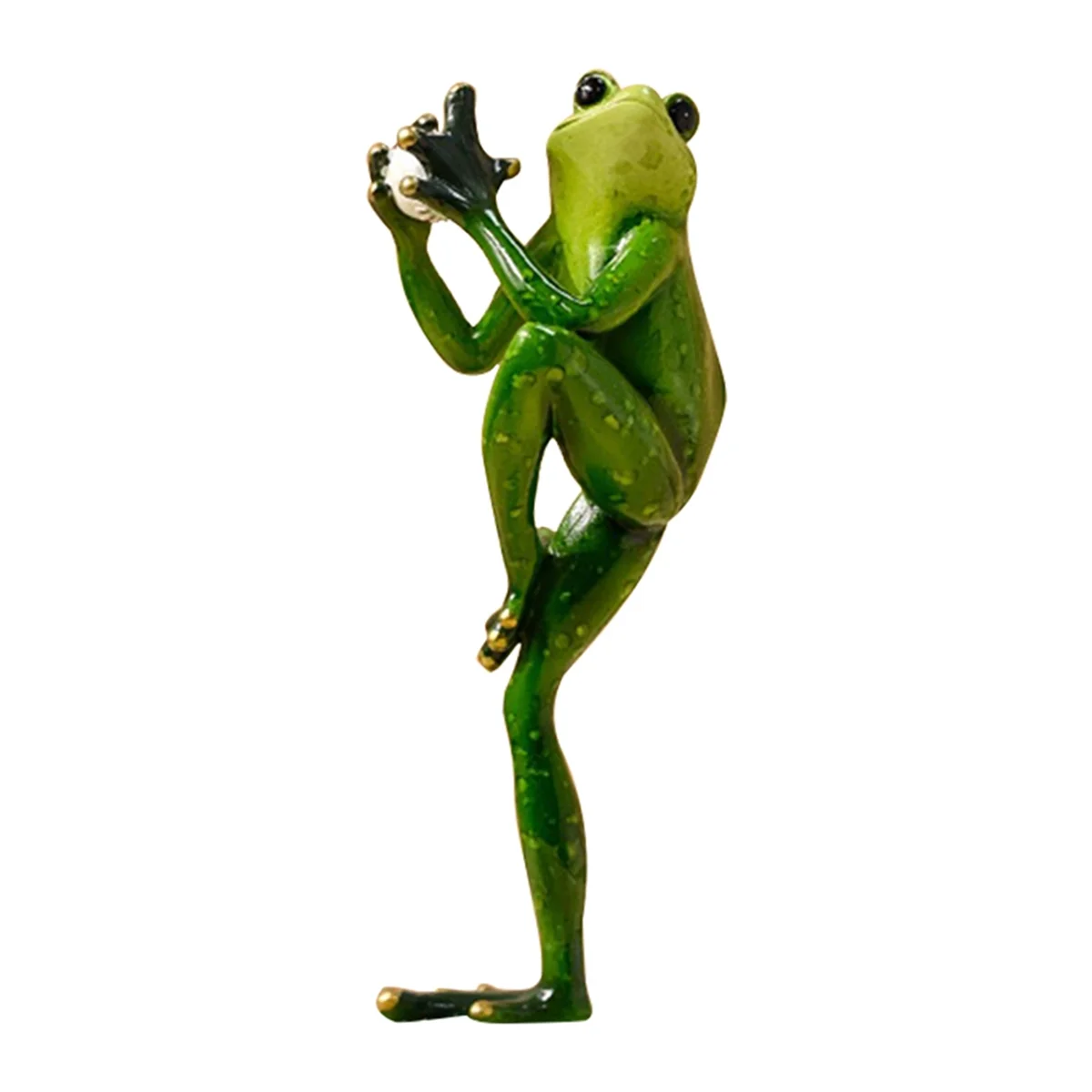 

Благородная фигурка лягушки, пасторальные изделия из смолы, украшения для телевизора, кабинета, крыльца, винного шкафа, украшения для животных 6X6,5X19 см