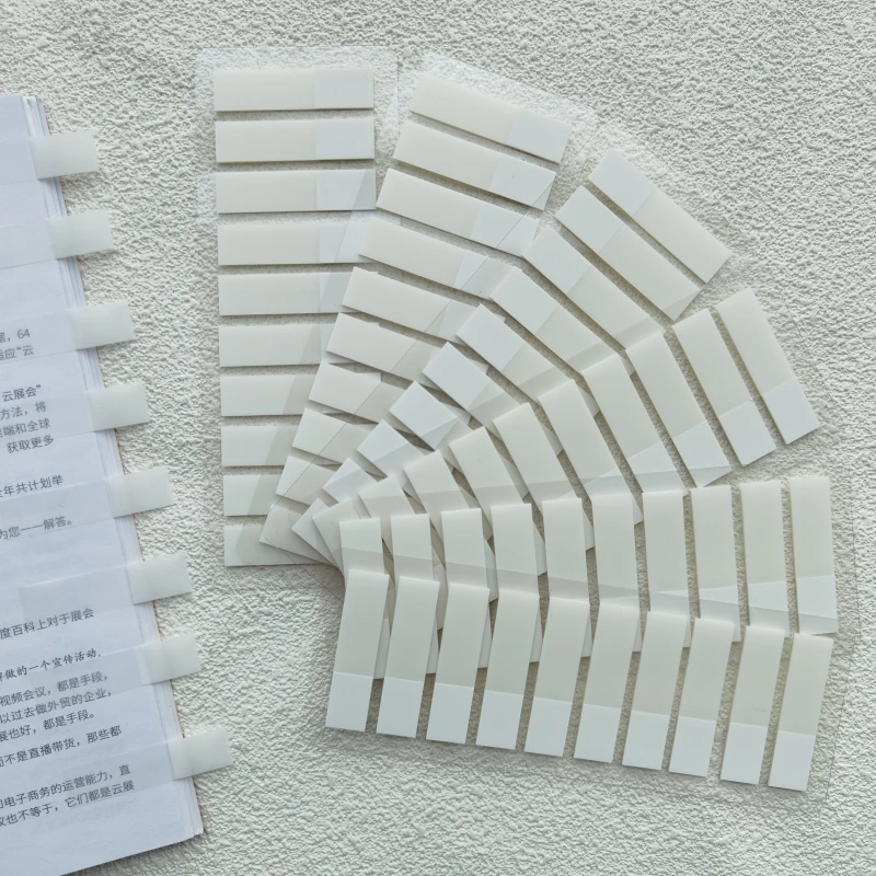 1200 pagine adesivi indice bianco puro semplice satinato etichette adesive trasparenti note adesive fai da te materiale scolastico per ufficio - immagine 3
