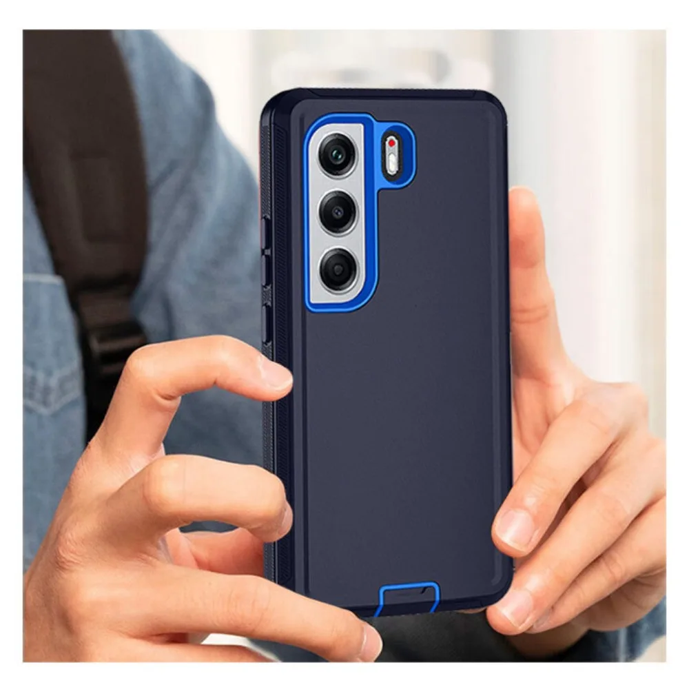 Rugged 3-Layer Protection Armor Case with Hybrid Defender Cover and Box