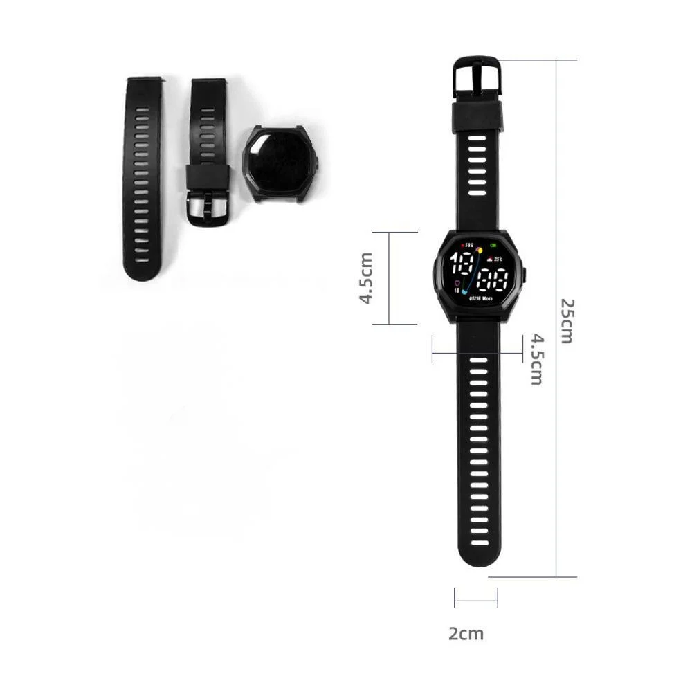 Nouvelle montre électronique à LED Planet Orbit pour loisirs, simplicité, sport, montre étudiante polyvalente, montre à bouton_voghion.com