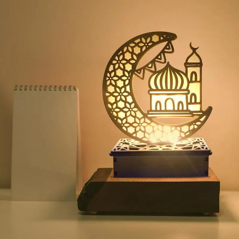 Ramadan Decoration Festival Wooden Moon Star Lights Deco Bedroom Decoration  Ramadan 2023 Ramadan Party Lighting Decorative Lamps