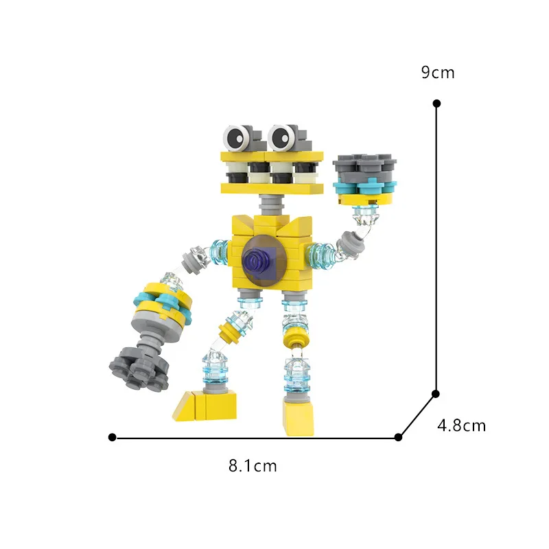 Buildmoc My Singing Wubboxed 액션 피규어, 몬스터 MOC 세트, 모델 빌딩 블록 키트, 어린이 장난감 선물, 장난감 벽돌