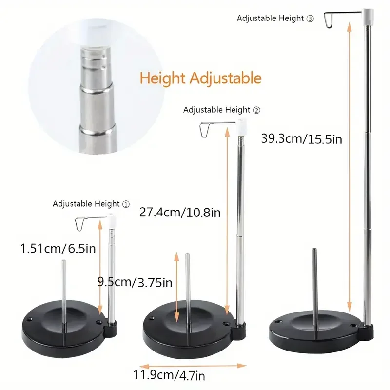 Universal Adjustable Cone Thread Stand Spool Holder for Sewing & Embroidery Machines Quilting & Serger Machines