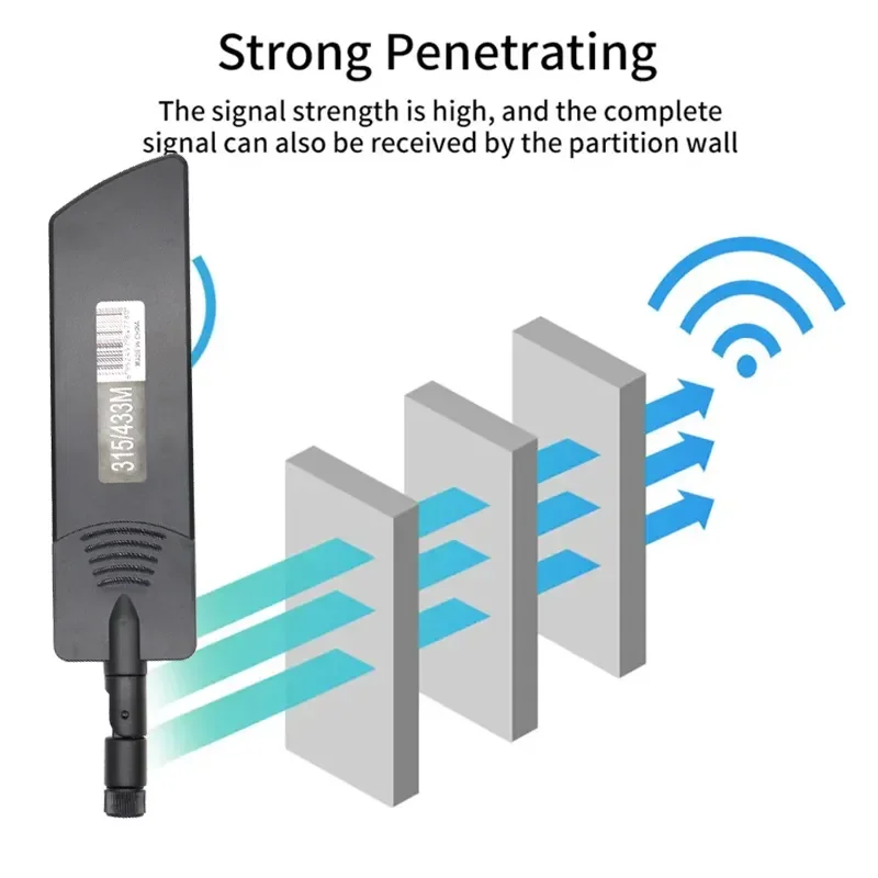 433Mhz 315Mhz Dual-frequency Omni WiFi Lora Router Antenna 20dbi SMA TS9 Indoor outdoor