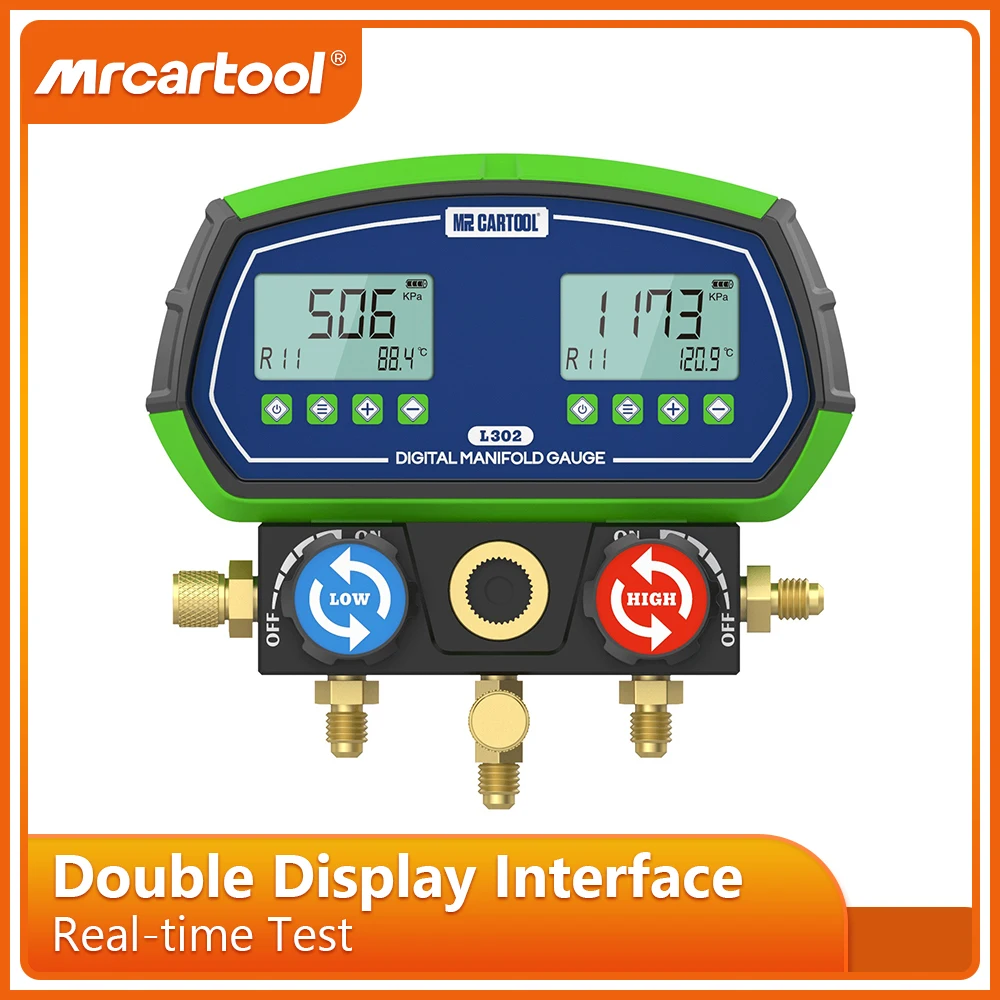 Mrcartool L302 Air Conditioner Refrigerant Leak Tester Pressure Gauge