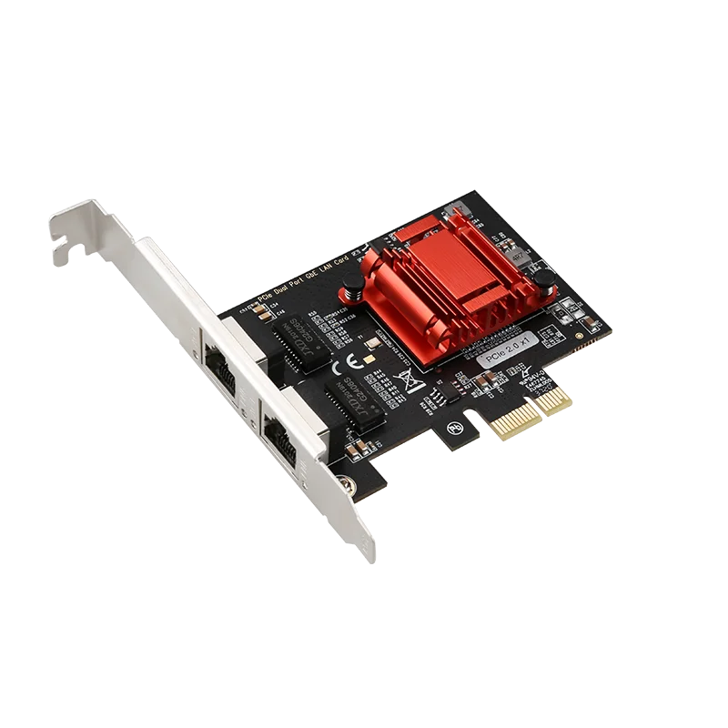 Dual Port Pcie Gigabit Nic 10/100/1000 Adapter Network Card Pcie1x 1g Intel82575&6 Server