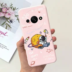 Shockproof Silicone Soft Case with Cute Astronaut Design for Redmi A3 (Case-U67)