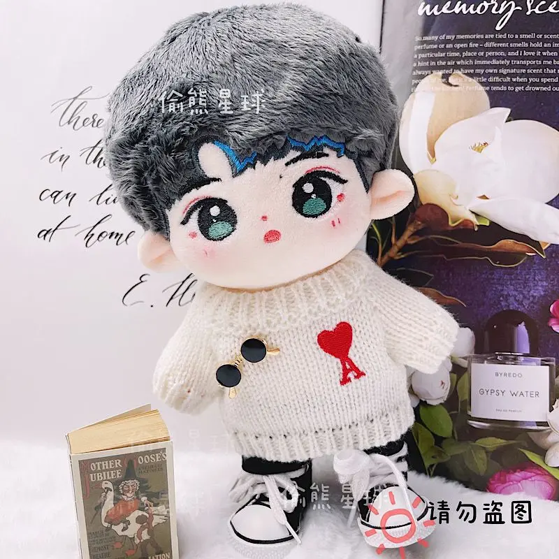 15cm baby clothes cotton doll 20cm doll clothes pants set white sweater 3