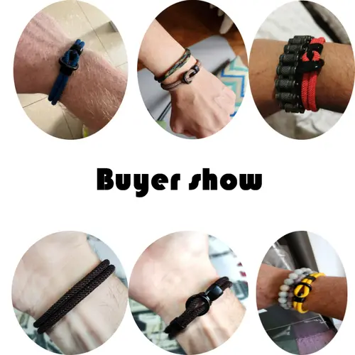 Fashion Rope Bracelet Men Double Layer Outdoor Camping Braclet Homme Accessories Survival Paracord Braslet Gift For Him - Image 5