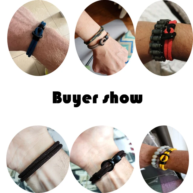 Fashion Rope Bracelet Men Double Layer Outdoor Camping Braclet Homme Accessories Survival Paracord Braslet Gift For Him - Image 5