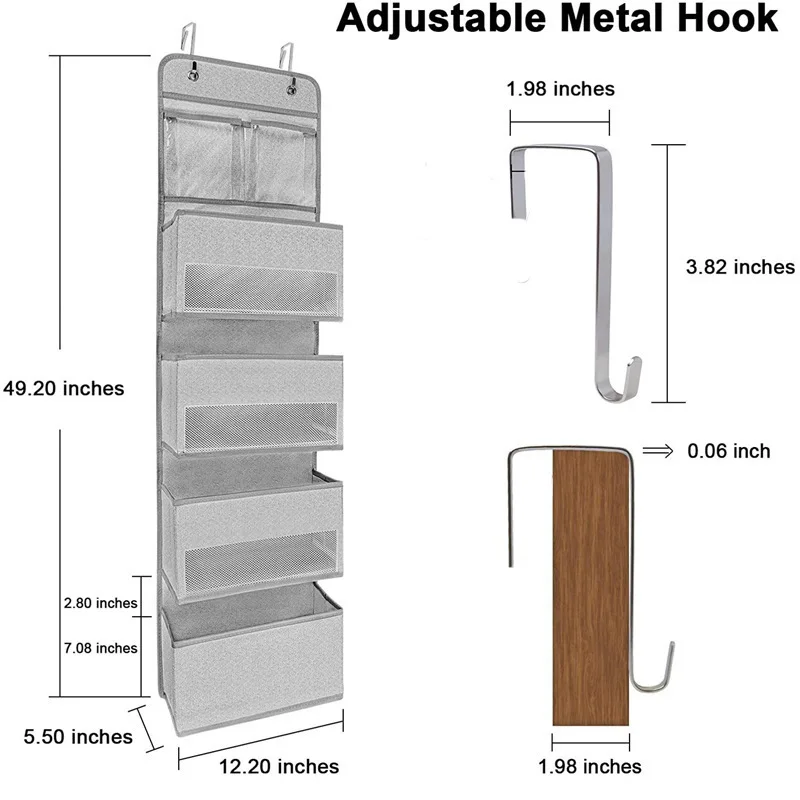 Non-woven Storage Bag Wall Hanging Wardrobe Hanging Finishing Bags Baby Diaper Bags Closet Hanger Dorm Bath Kitchen Storager