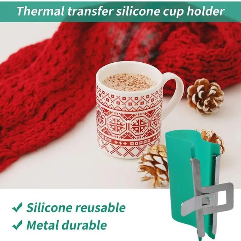 11OZ 12OZ 15OZ Sublimation Silicone Mug Wrap Temperature Resistance Mug Cup Clamp for Mugs Printing silicone tumbler wrap