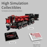 9177pcs 2024 Newest Ubricks Liebherr LTM11200 Mobile Crane Model 1:20 Remote Control MOC Building Blocks Toys Bricks Kit Gifts 3