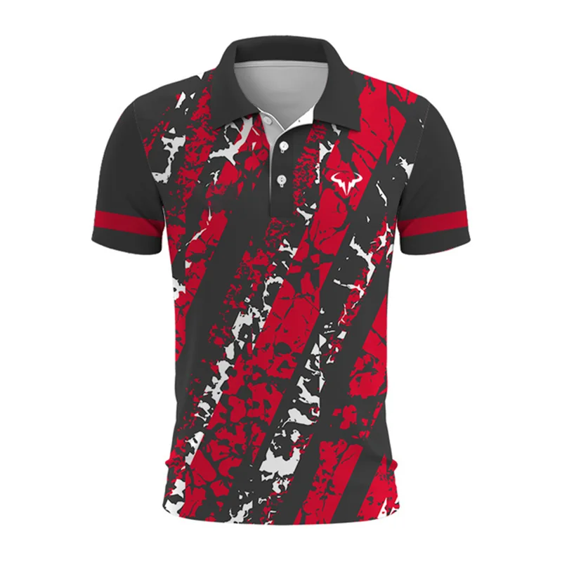 New 3D Printed Striped Style Men Polo Shirt Fashionable Golf Tennis Lapel Short Sleeved Top Loose and Breathable Summer Clothing 10 Saa17d362a0e5437eb96cf846649a2e02n