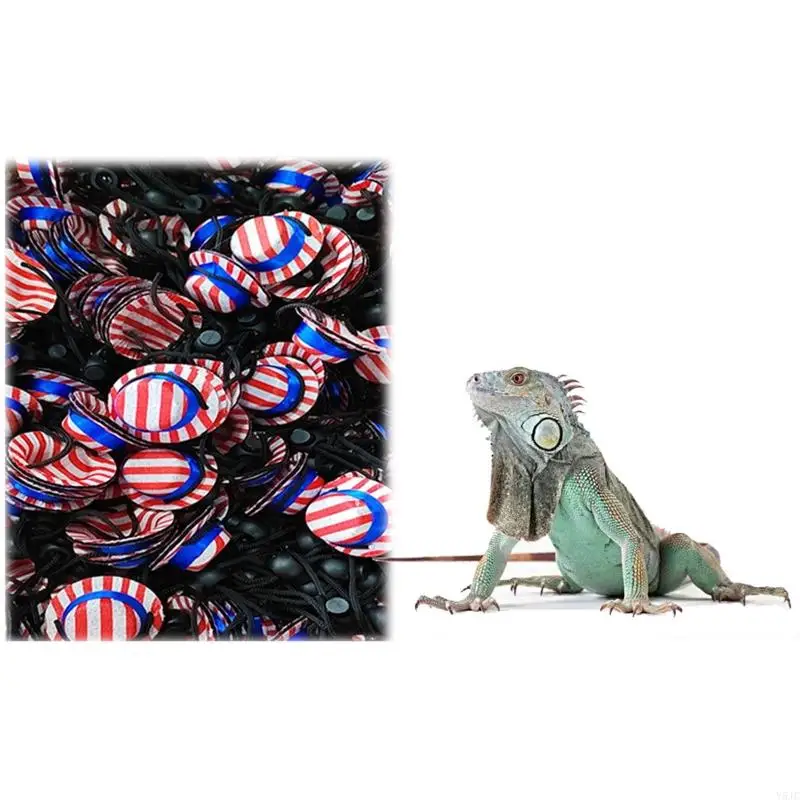 Y5JC Bearded Dragon Costume Set Hat and Cloak for Reptiles 4th of July Photo Props
