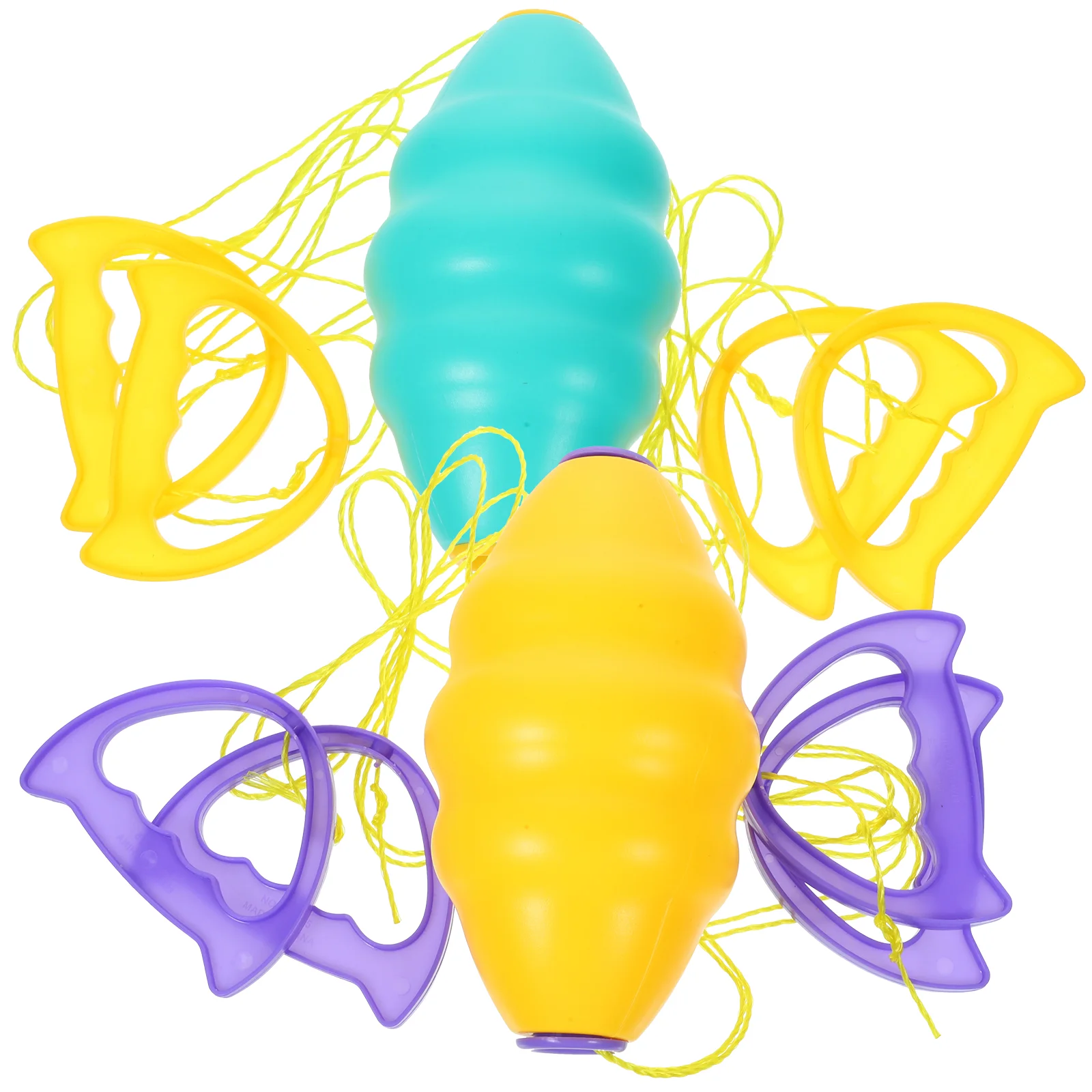 

2 Pcs Rally Ball Hand Draw Balls Toys Parent Child Outdoor Children Interactive Exercising Plastic Kids Set Collaboration