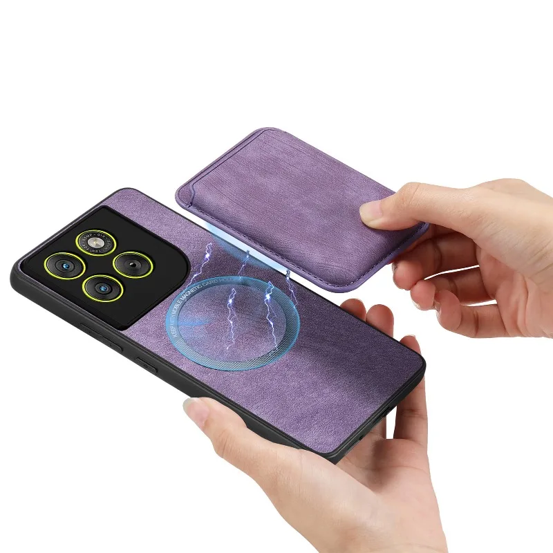 Magnetic Detachable 2-in-1 Card Pocket Wallet Leather Case with Magsafe