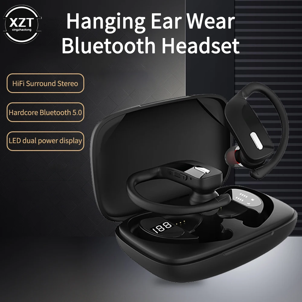 T17 HiFi HD Call TWS Bluetooth-compatible Earphones Wireless in-Ear Headset with LED Power Display  headphone music Game Headset