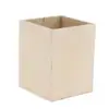 Square Unfinished Wood Pen Container Storage Box for Kids DIY Crafts 4