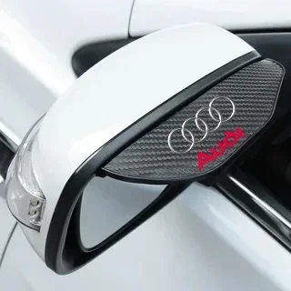 2Pcs Rearview mirror carbon fiber waterproof passport For Audi TT Q3 Q5 Q7 Q8 B5 B6 B7 B8 B9 Q7 8P 8V 8L A3 A4 A5 A6 A7 A8 8L