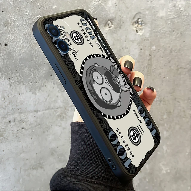 r-ick and mort Protect For iPhone 11 12 13 Pro MAX 6 6S 7 8 Plus 12 13 Mini X XS XR SE2020 Silicone Funny Phone Case Cover Funda Black ST-9760