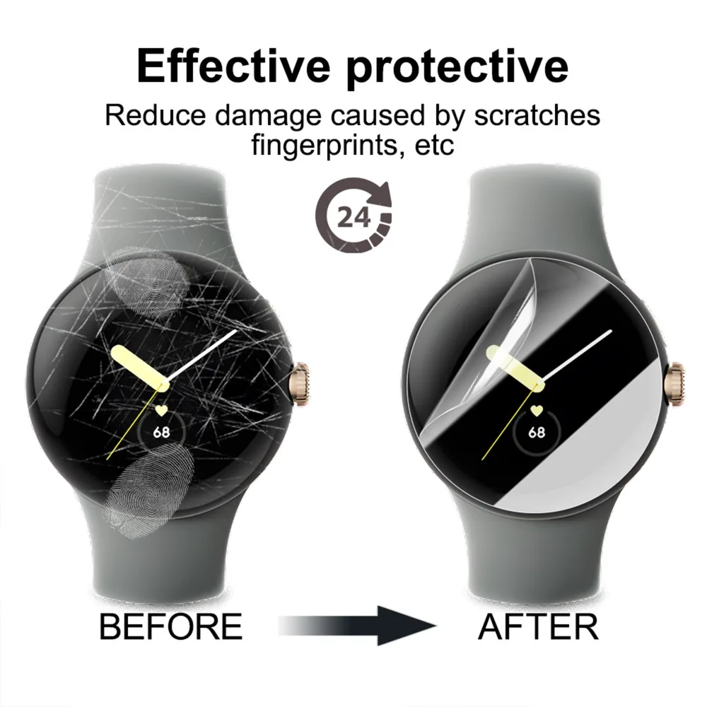 Premium Soft Hydrogel Screen Protectors - Clear HD Anti-Scratch Full Coverage (3-6 Pack)