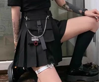 Large Size L-4XL Girl Spring Summer High Waist Irregular Age-reducing Pleated Skirt A-line Black Versatile Retro Fashion Skirts - Image 3