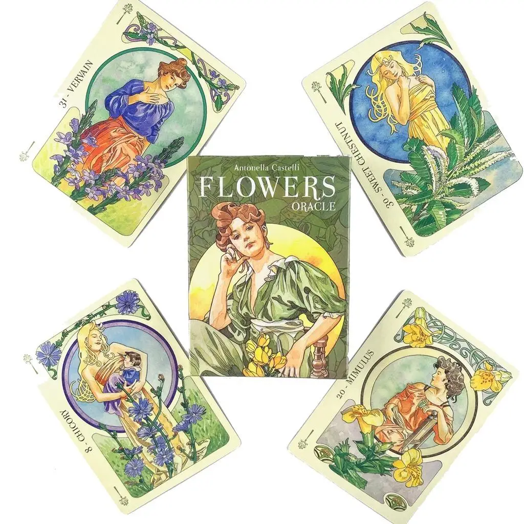 Oracle Flowers Leisure Cards Party Board Game Fortune-Telling Prophecy Tarot Deck 2