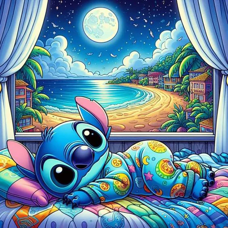 5D DIY Disney Diamond Painting Kit Moon Cross Embroidery Cartoon Interstellar Baby Stitch Handmade Diamond Mosaic Art Gift