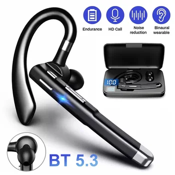 YYK-520 Wireless Headphones Business Bluetooth 5.3 Earphones Hands-free Call Mic Noise Cancelling Headset Earbuds for Driving 1